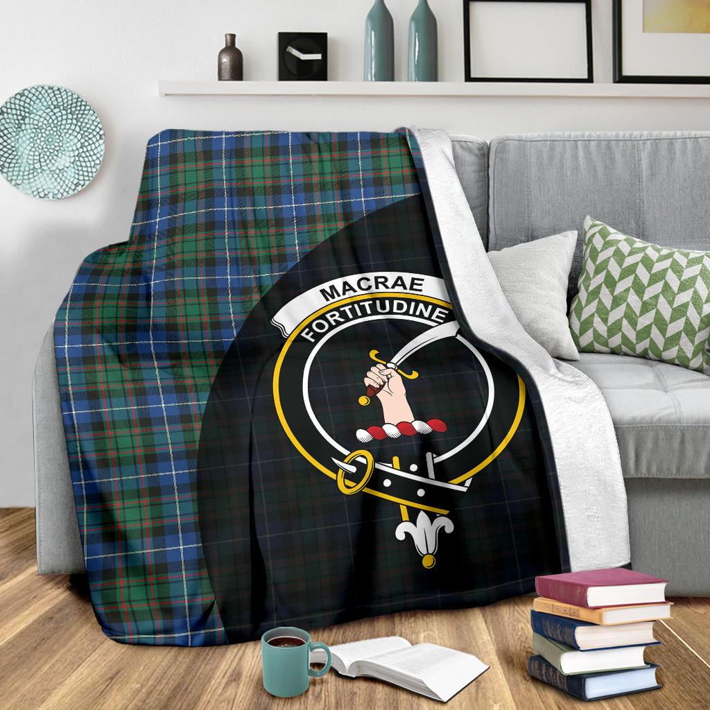 MacRae Hunting Ancient Tartan Crest Blanket - 3 Sizes