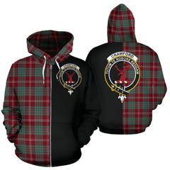 Crawford Modern Tartan Crest Zipper Hoodie - Half Of Me Style