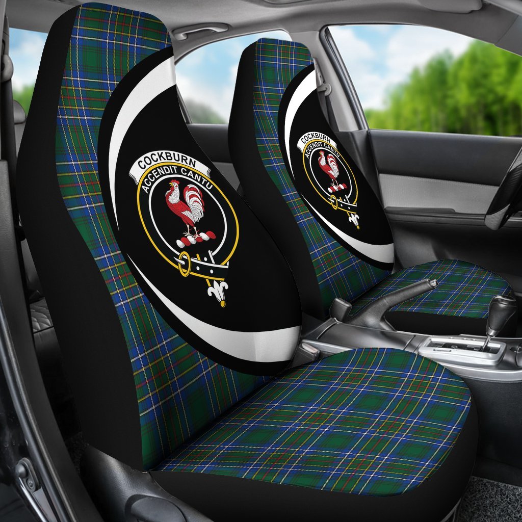 Cockburn Ancient Tartan Crest Circle Style Car Seat Cover