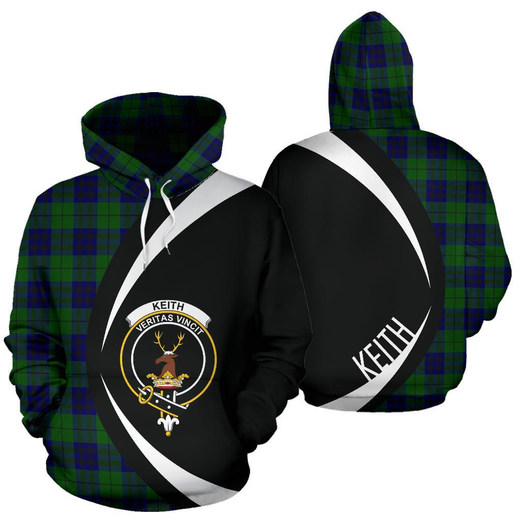 Keith modern Tartan Crest Hoodie - Circle Style