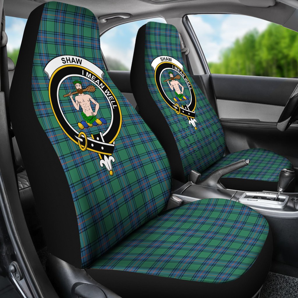 Shaw Of Sauchie Tartan Crest Car Seat Cover