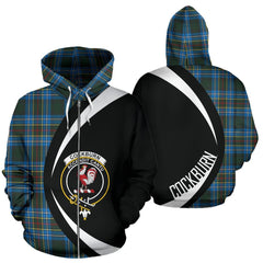 Cockburn Modern Tartan Crest Zipper Hoodie - Circle Style