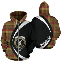 MacMillan Old Weathered Tartan Crest Zipper Hoodie - Circle Style