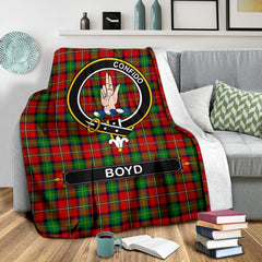 Boyd Family Tartan Crest Blankets