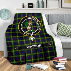 Watson Family Tartan Crest Blanket - 3 Sizes