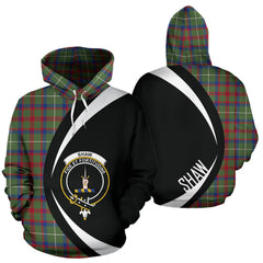Shaw Green Modern Tartan Crest Hoodie - Circle Style