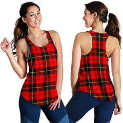 Wallace Hunting Red Tartan Women Racerback Tank Top