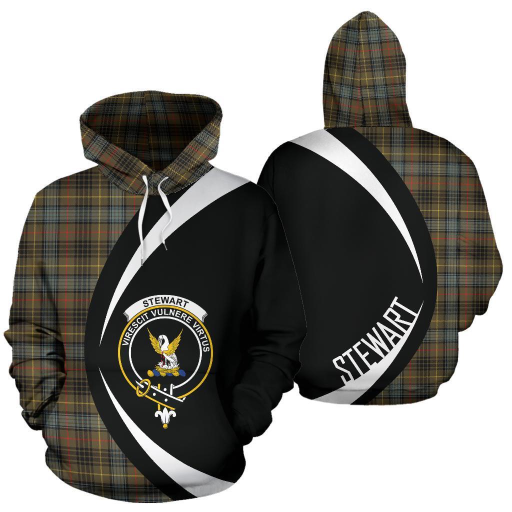 Stewart Hunting Weathered Tartan Crest Hoodie - Circle Style