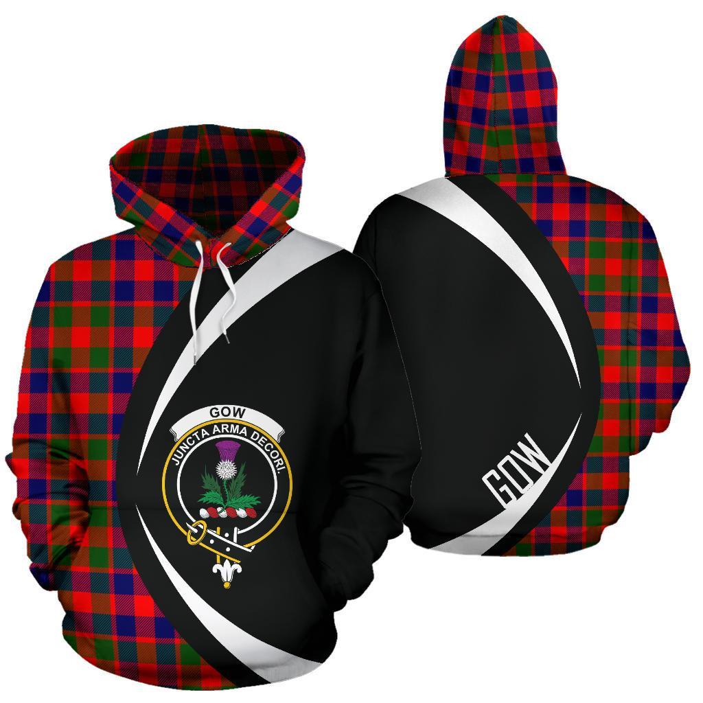 Gow Modern Tartan Crest Hoodie - Circle Style