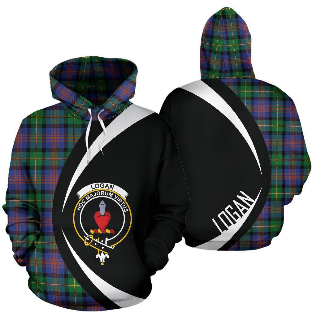 Logan Ancient Tartan Crest Hoodie - Circle Style