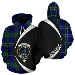 Arbuthnot Modern Tartan Crest Hoodie - Circle Style