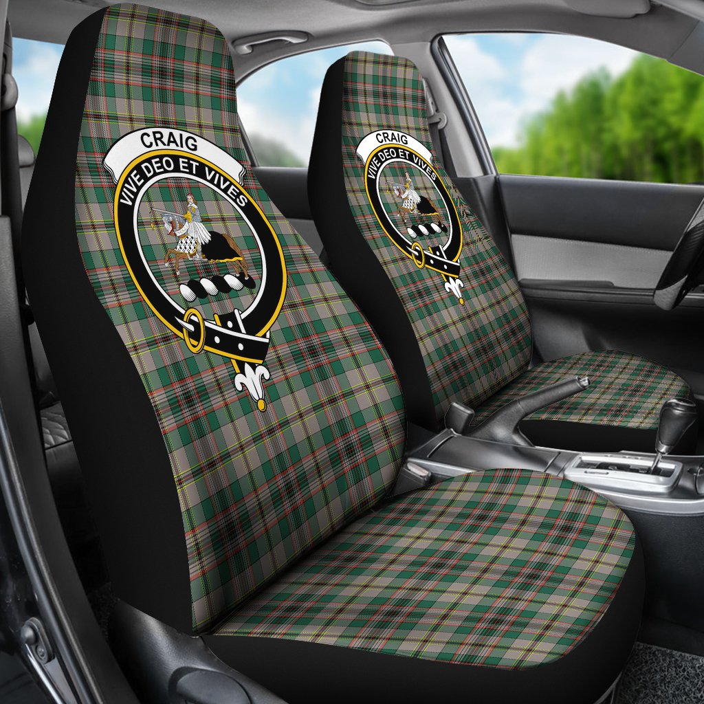 Craig Ancient Tartan Crest Car Seat Cover