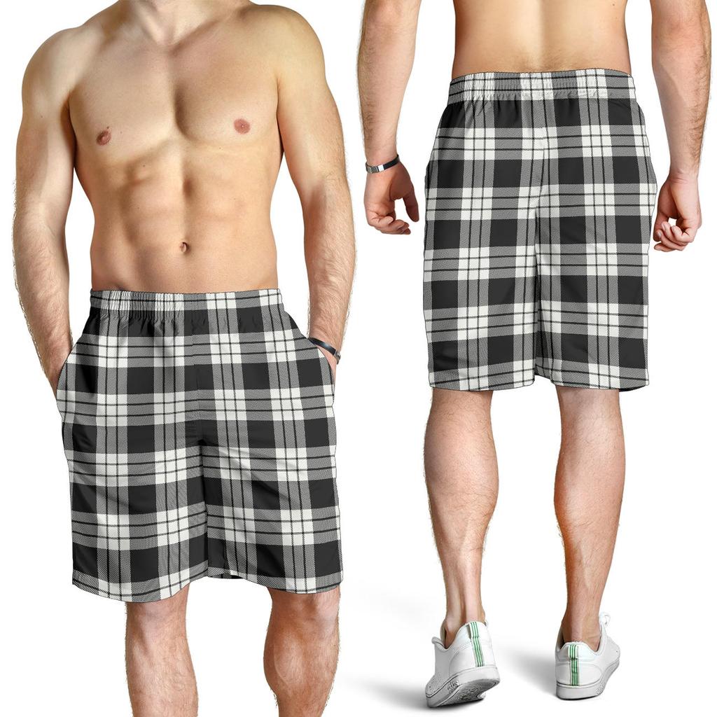 MacFarlane Black And White Ancient Tartan Men's Short