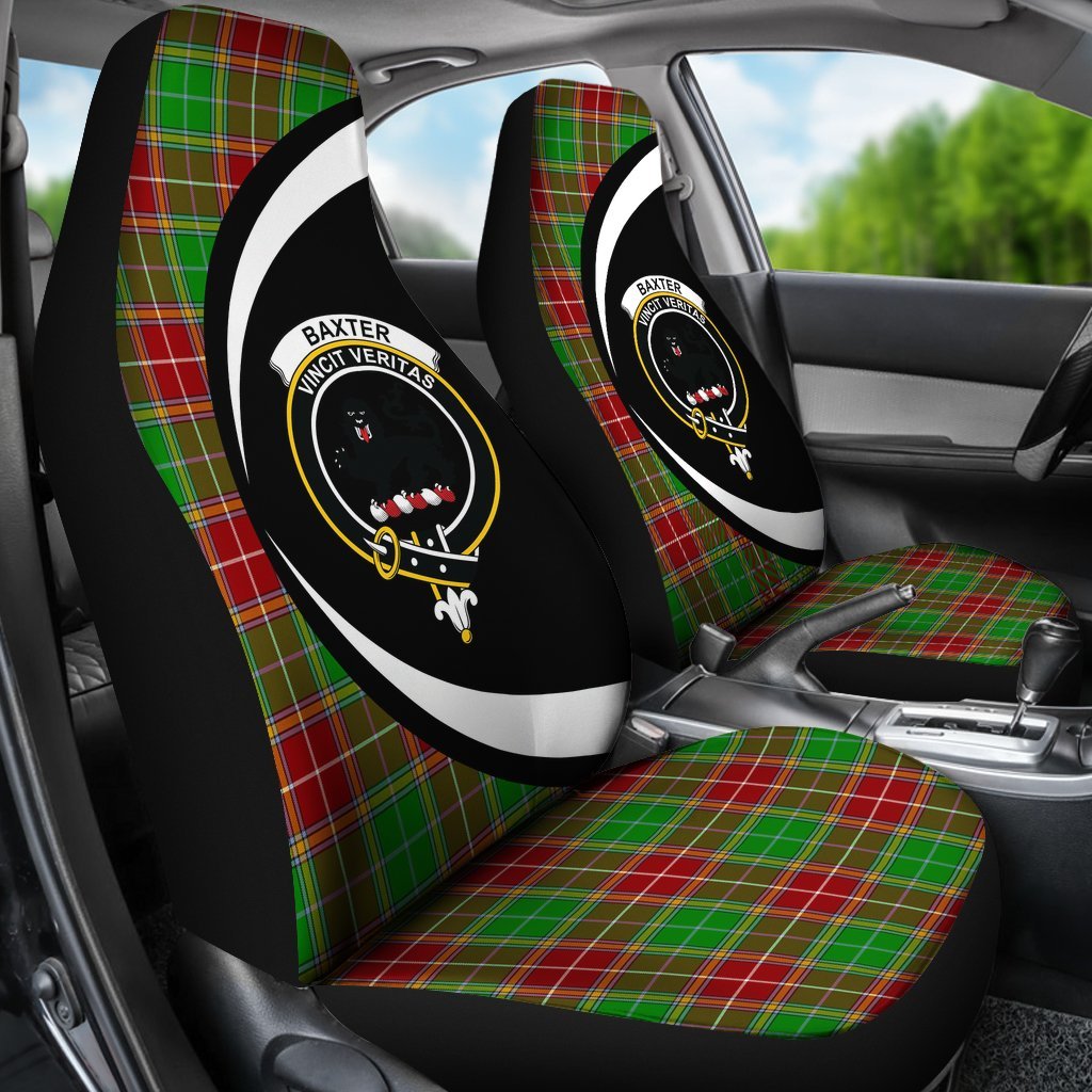 Baxter Modern Tartan Crest Circle Style Car Seat Cover