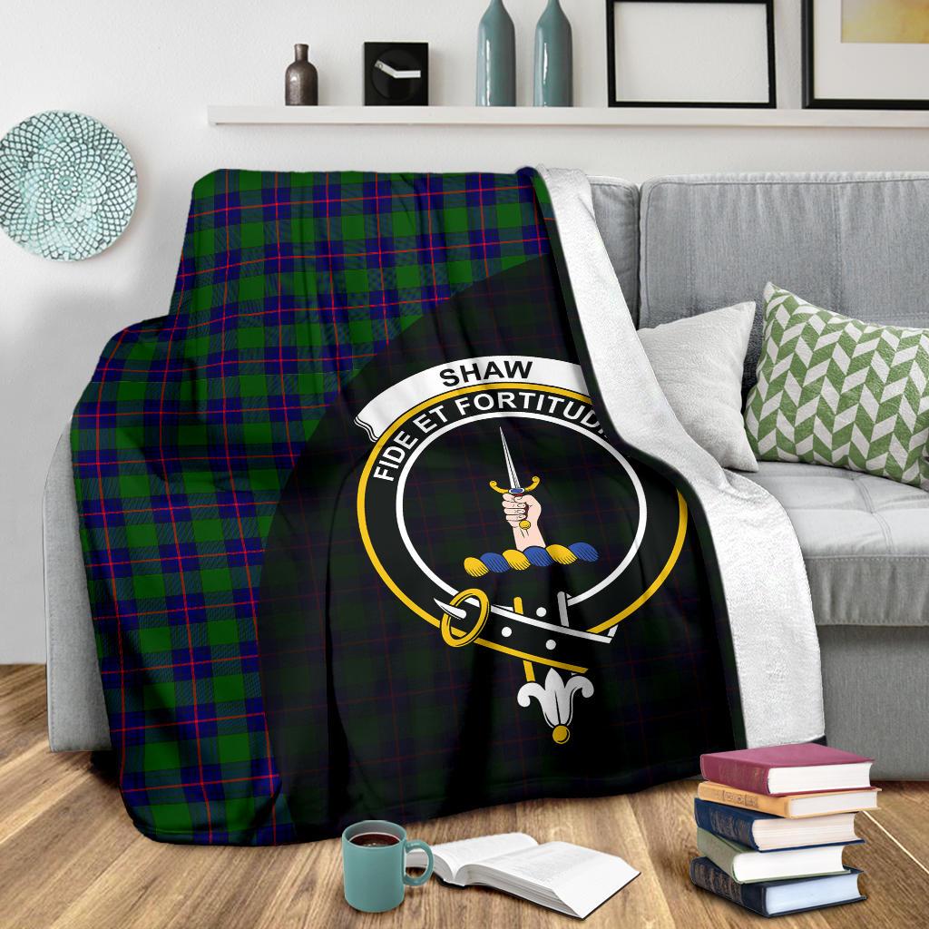 Shaw Modern Tartan Crest Blankets Wave Style