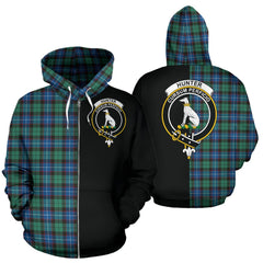 Hunter Ancient Tartan Crest Zipper Hoodie - Half Of Me Style