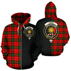 Kerr Modern Tartan Crest Zipper Hoodie - Half Of Me Style