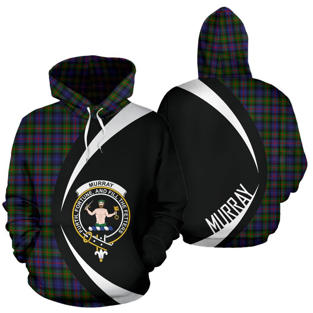 Murray of Atholl Modern Tartan Crest Hoodie - Circle Style
