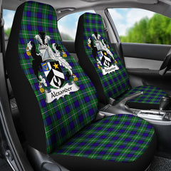 Alexander Family Tartan Crest Car Seat Cover