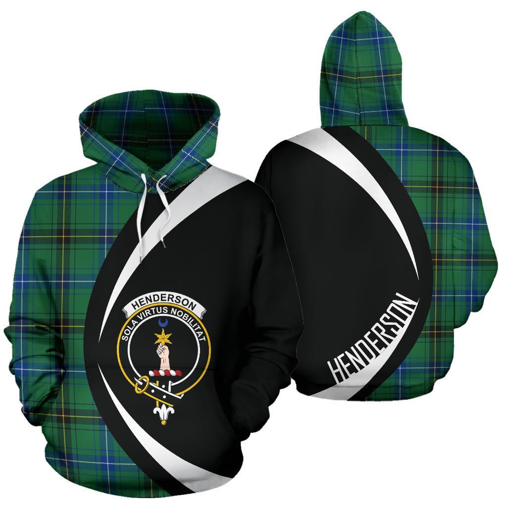 Henderson (Mackendrick) Ancient Tartan Crest Hoodie - Circle Style