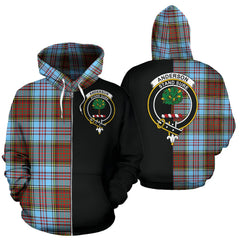 Anderson Ancient Tartan Crest Zipper Hoodie - Half Of Me Style