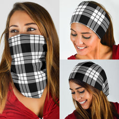 MacFarlane Black And White Tartan Neck Gaiter - Bandana