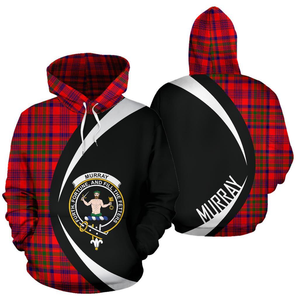 Murray of Tulloch Modern Tartan Crest Hoodie - Circle Style
