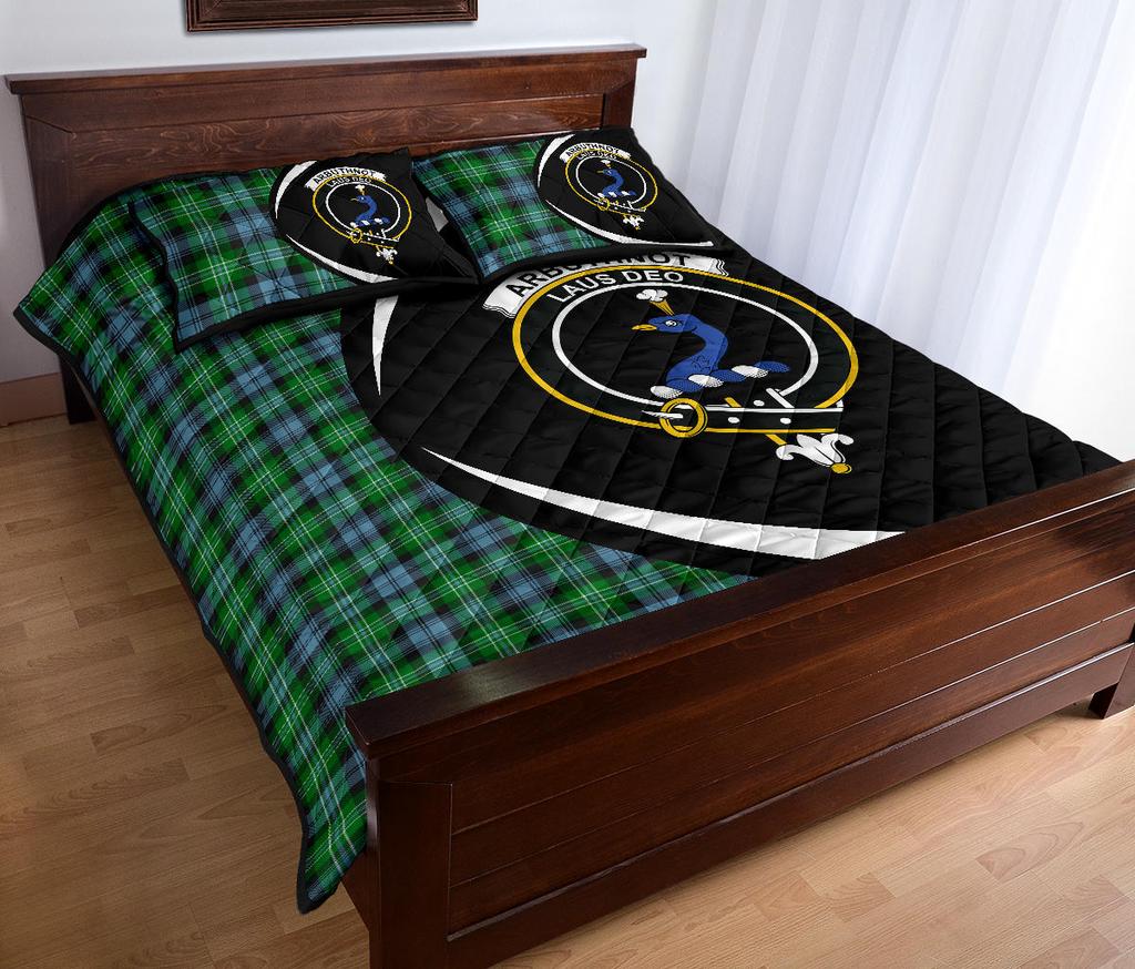 Arbuthnot Ancient Tartan Crest Circle Style Quilt Bed Set