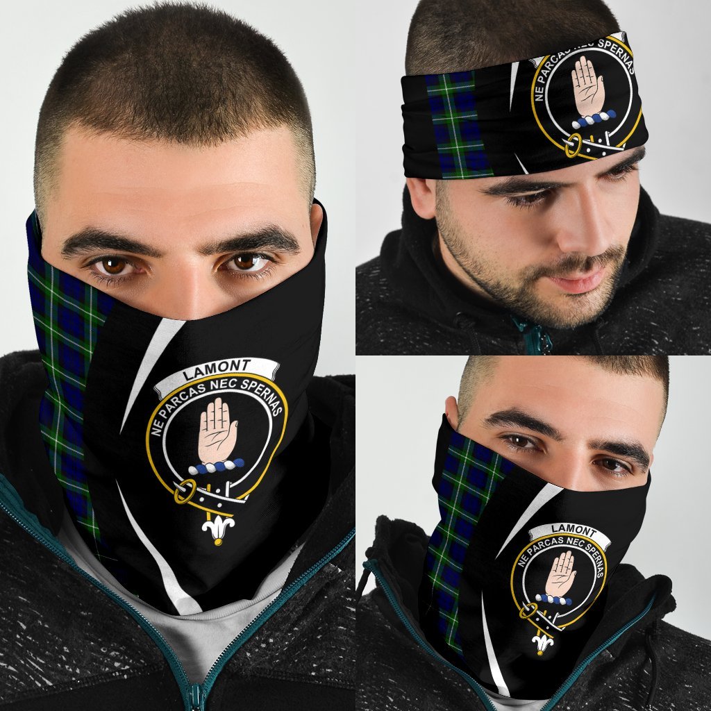 Lamont Modern Tartan Crest Neck Gaiter - Bandana