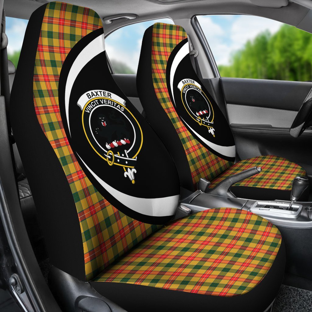 Baxter Tartan Crest Circle Style Car Seat Cover