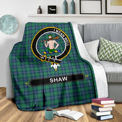 Shaw (of Sauchie) Tartan Crest Blankets