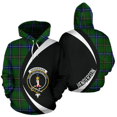 Henderson (Mackendrick) Modern Tartan Crest Hoodie - Circle Style