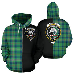 Kennedy Ancient Tartan Crest Zipper Hoodie - Half Of Me Style