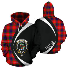 Fraser Modern Tartan Crest Hoodie - Circle Style