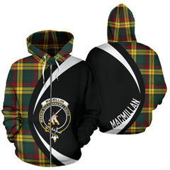 MacMillan Old Modern Tartan Crest Zipper Hoodie - Circle Style