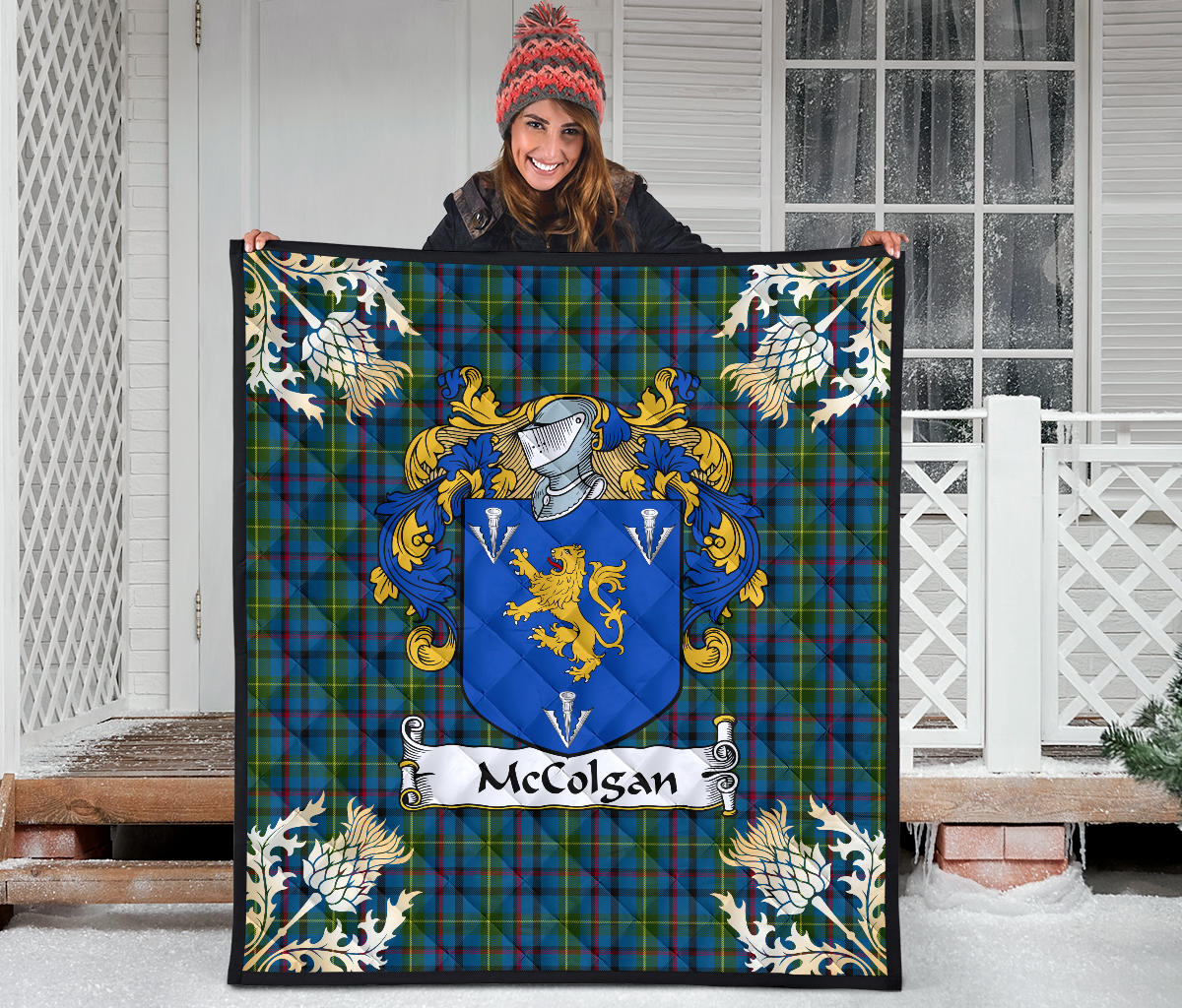 McColgan Tartan Crest Quilt -