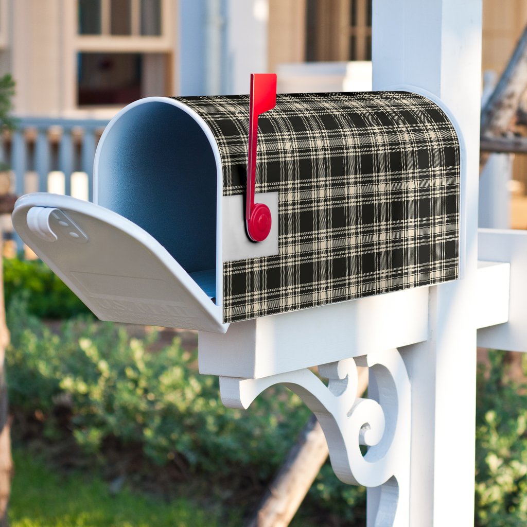 Menzies Black & White Ancient Tartan Mailbox