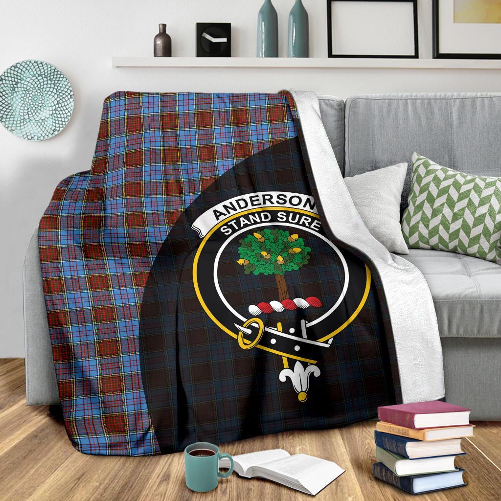 Anderson Modern Tartan Crest Blanket Wave Style