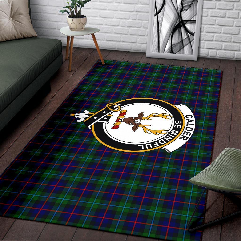 Calder (Calder-Campbell) Tartan Crest Area Rug