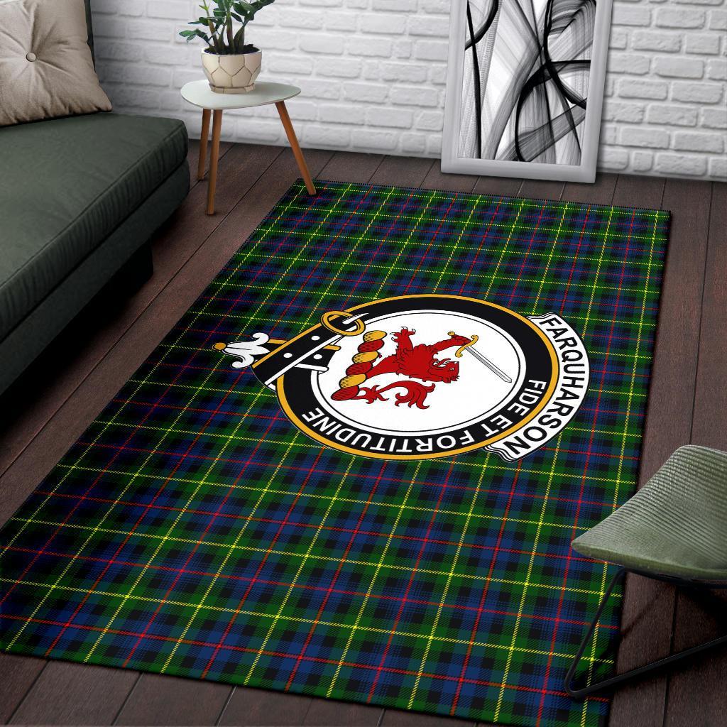 Farquharson Tartan Crest Area Rug