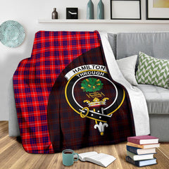 Hamilton Modern Tartan Crest Blanket Wave Style