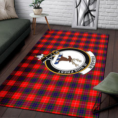 Fraser (Of Lovat) Tartan Crest Area Rug