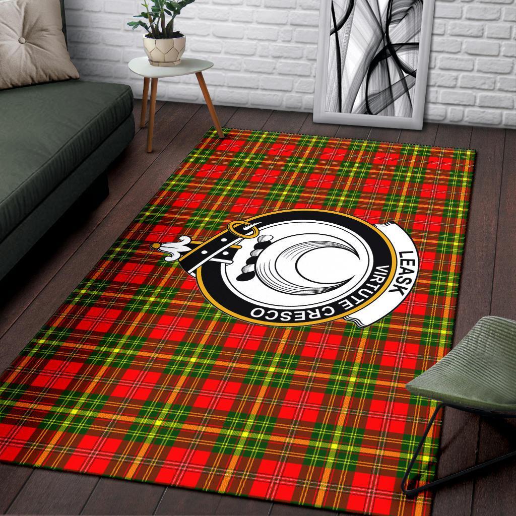 Leask Tartan Crest Area Rug