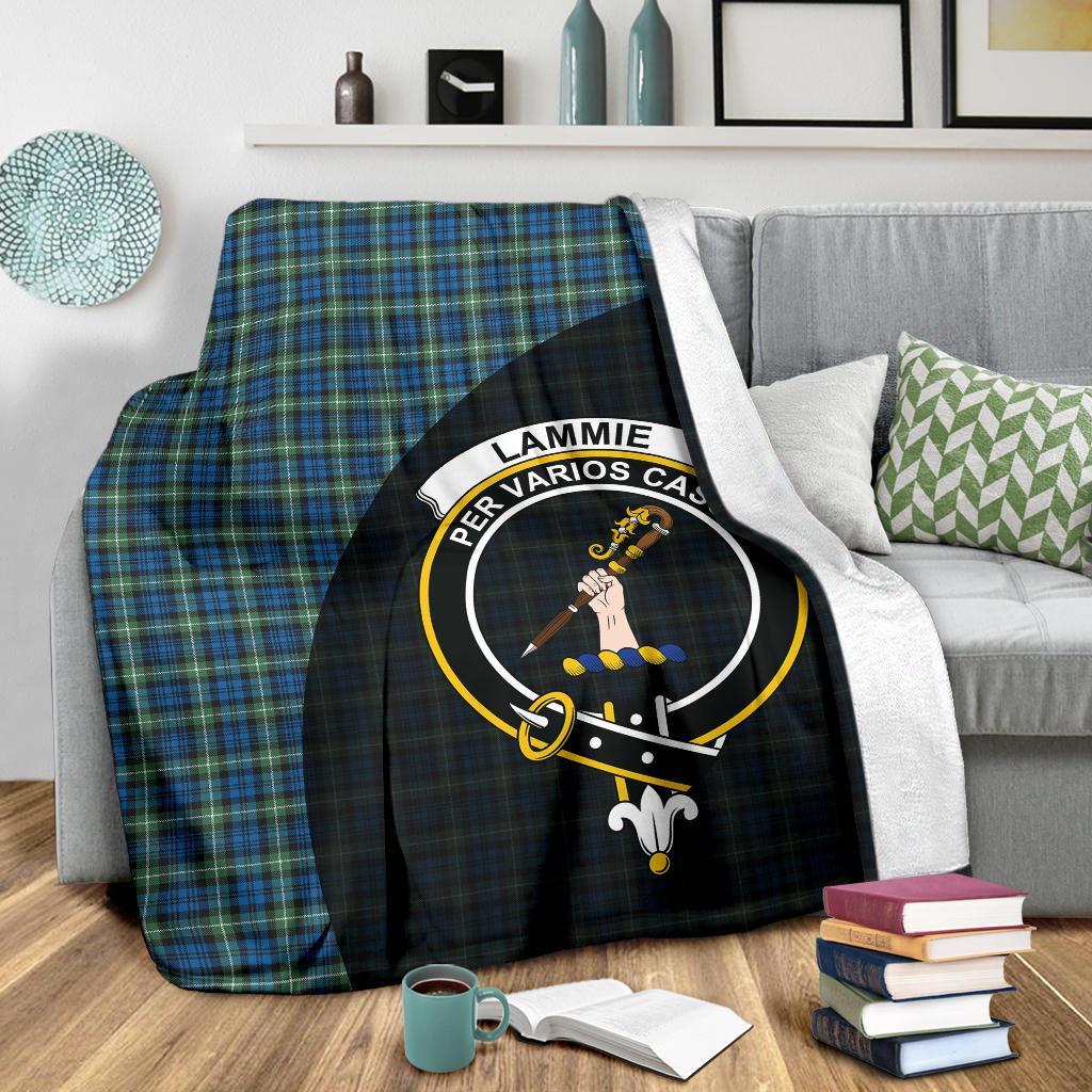 Lamont Ancient Tartan Crest Blanket Wave Style