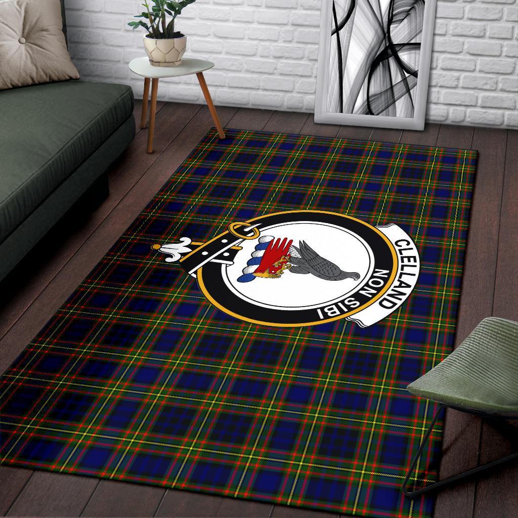 Clelland Tartan Crest Area Rug