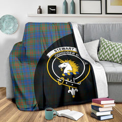 Stewart of Appin Hunting Ancient Tartan Crest Blanket Wave Style