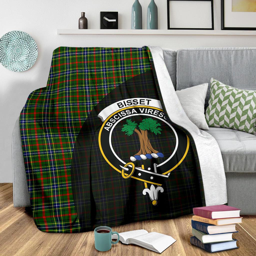 Bisset Tartan Crest Blanket Wave Style