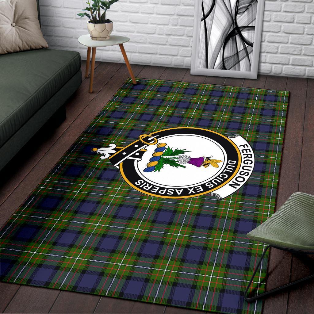 Fergusson Modern Tartan Crest Area Rug