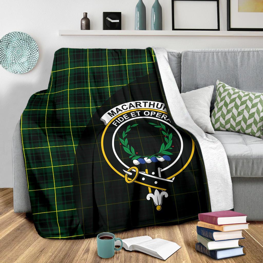 MacArthur Modern Tartan Crest Blanket Wave Style