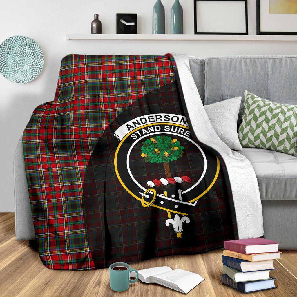 Anderson of Arbrake Tartan Crest Blanket Wave Style